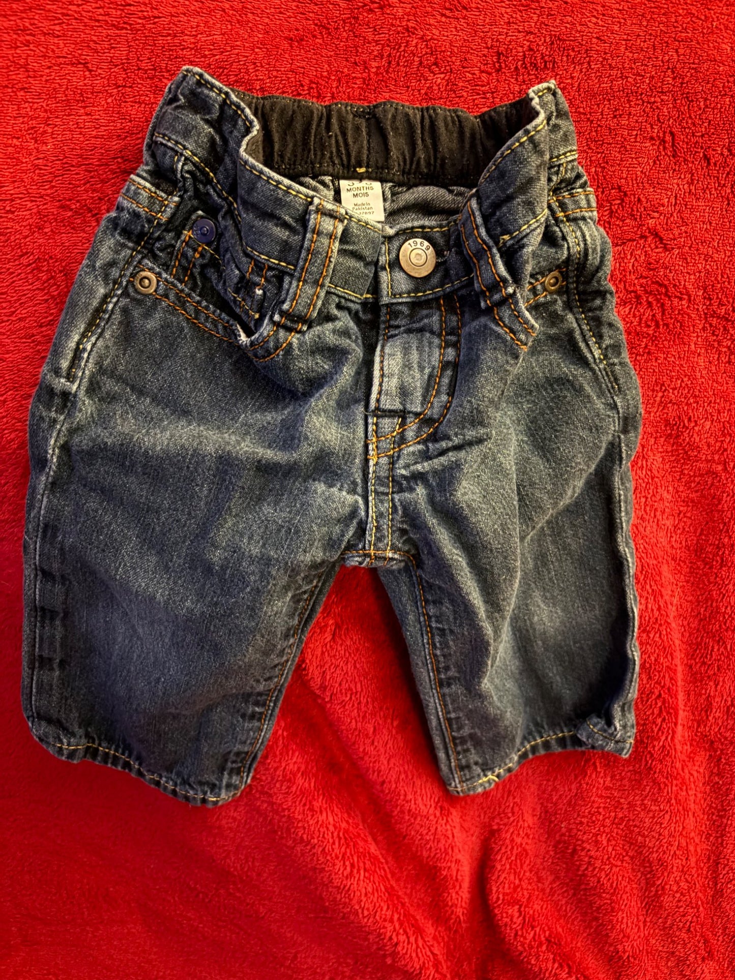 3pc Jeans Bundle 3-6m , Kids 6 Month (3-6M)