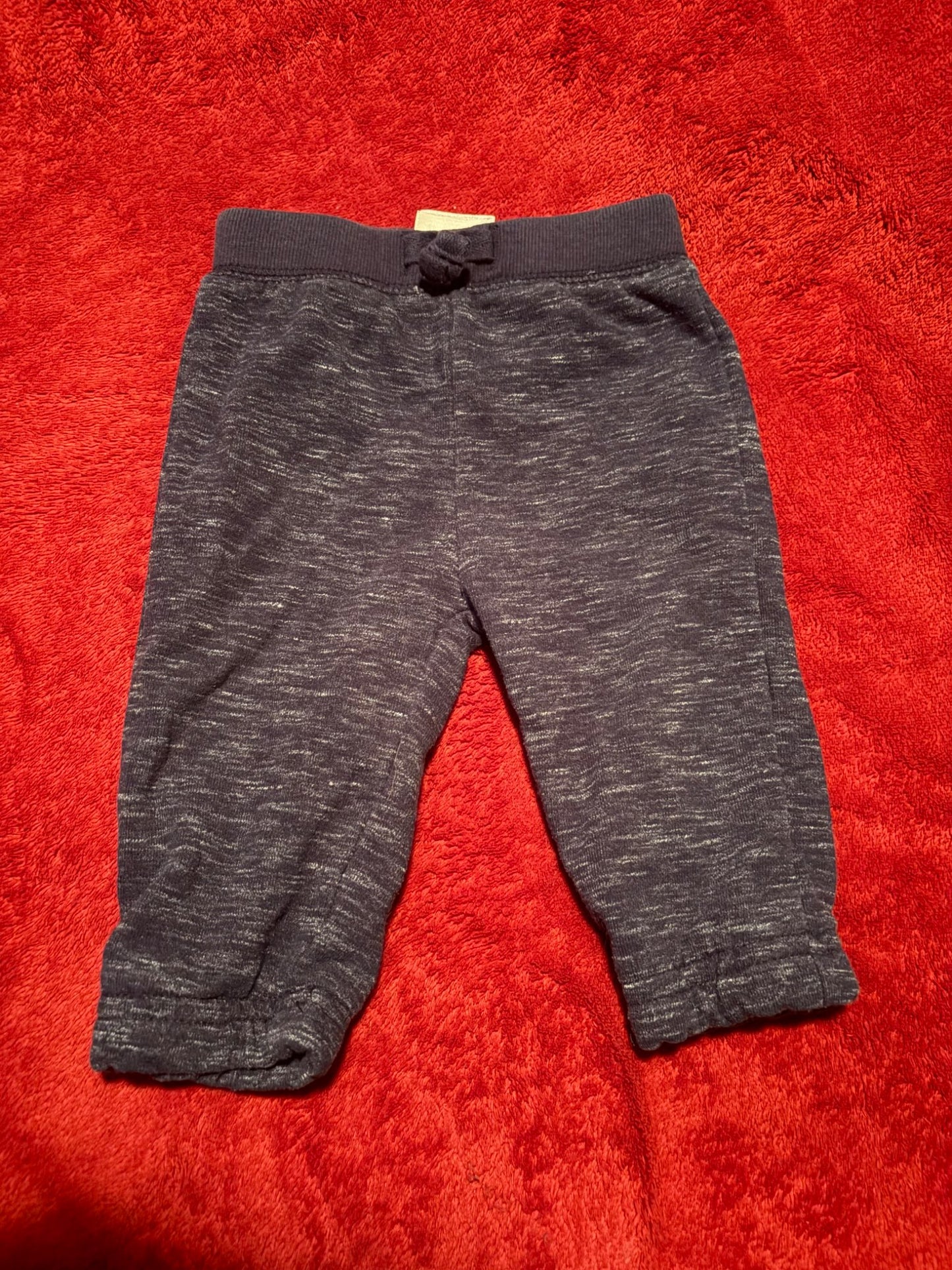 3pc Blue Sweat Pants - 3-6m , Kids 6 Month (3-6M)
