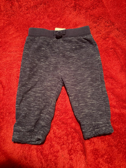 3pc Blue Sweat Pants - 3-6m , Kids 6 Month (3-6M)