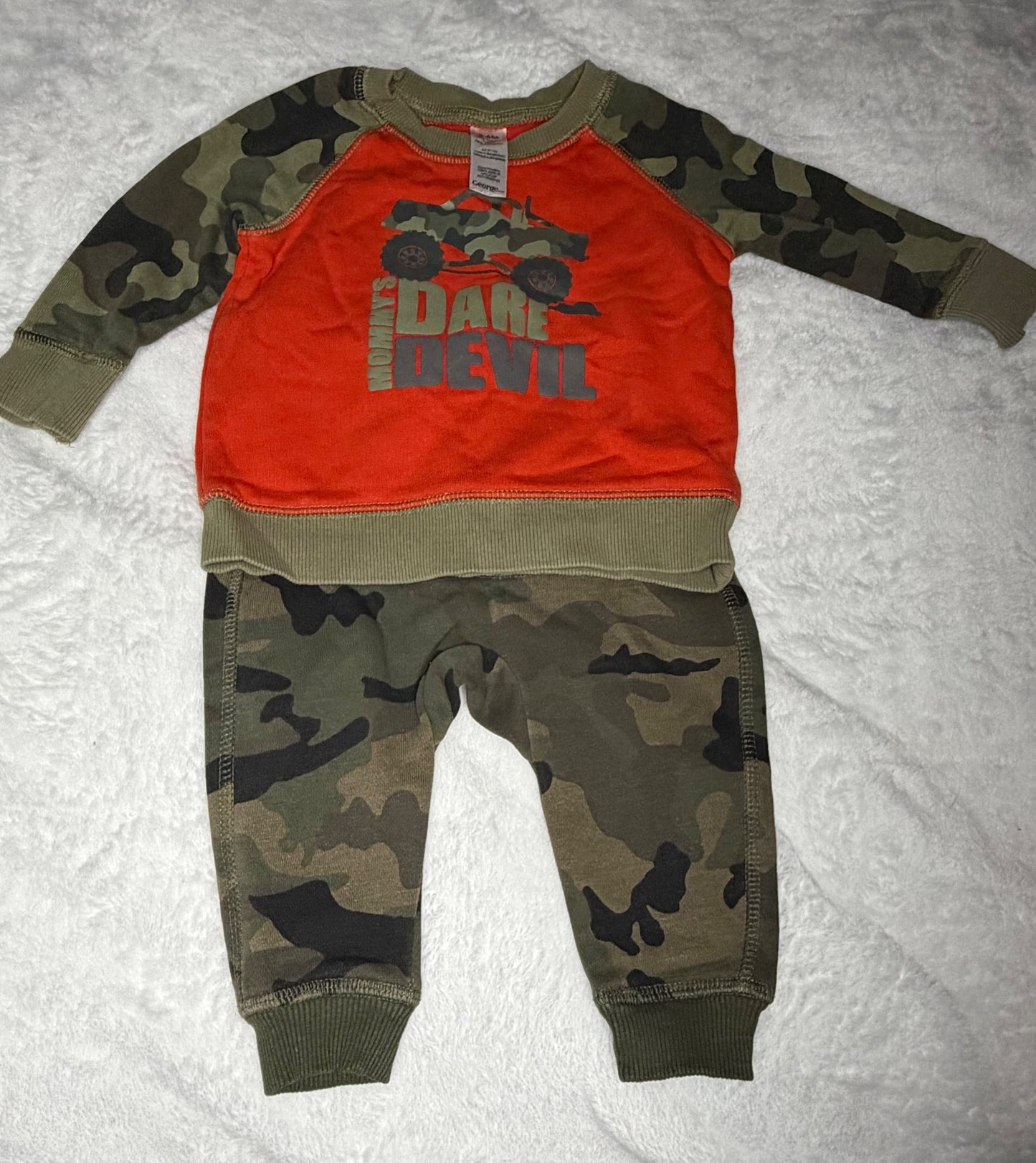 Mommy’s Little Dare Devil 2pc Outfit  3-6m, Kids 6 Month (3-6M)