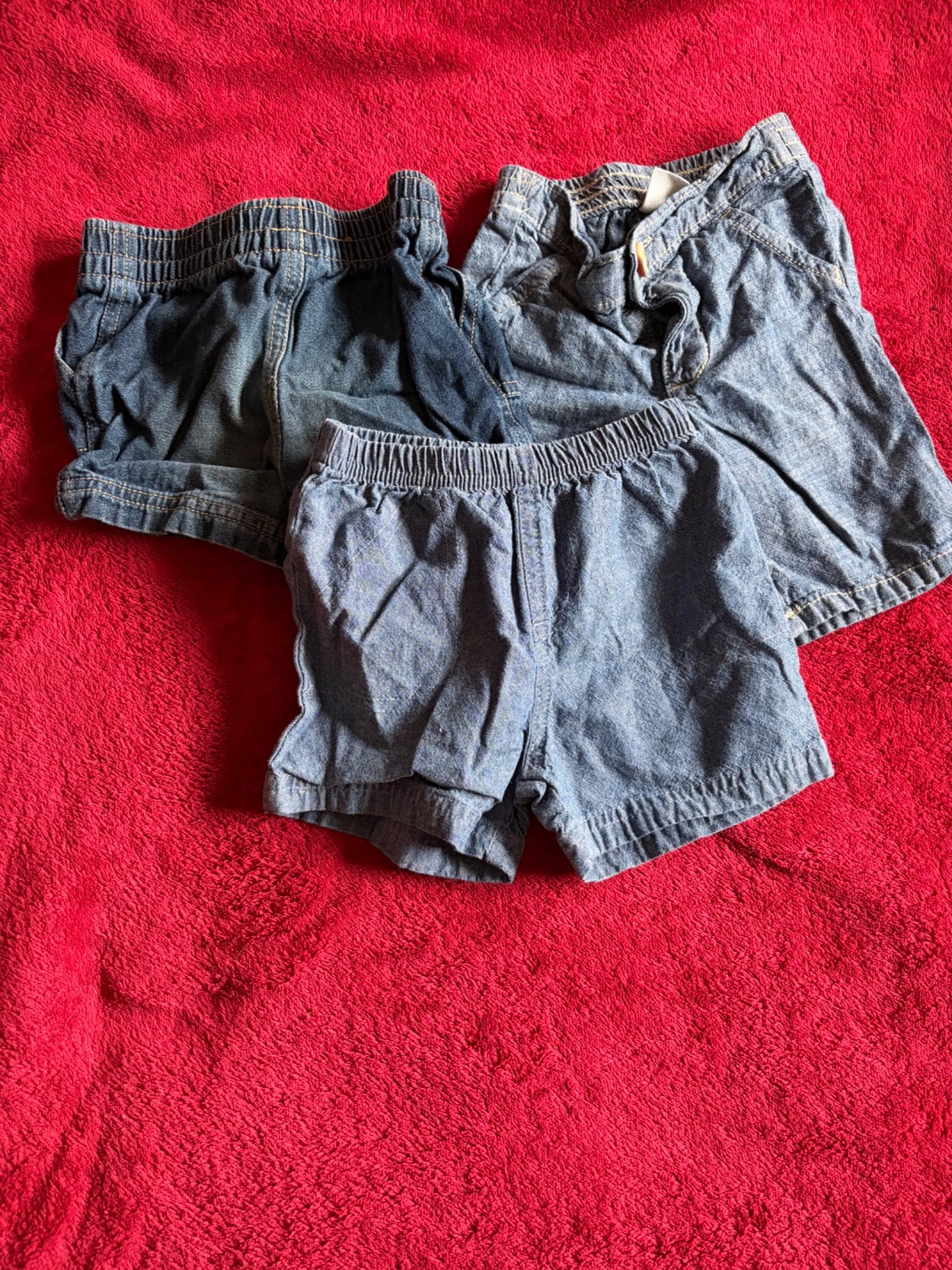 3pc “Denim” Shorts Bundle , Kids 9 Month (6-9M)