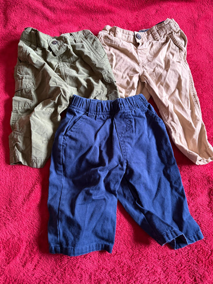 3pc Dress Pants Bundle - 3-6m, Kids 6 Month (3-6M)