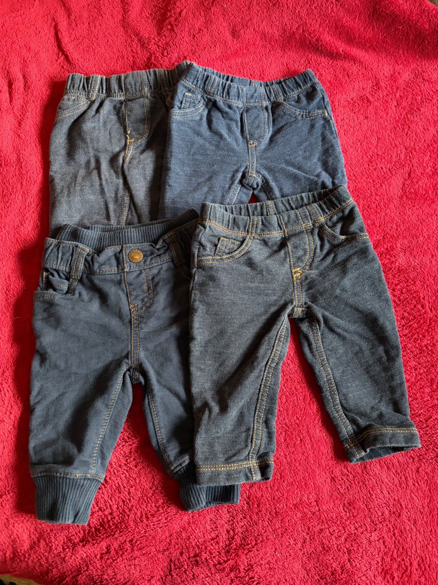 4pc Pants Bundle 3-6m, Kids 6 Month (3-6M)