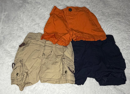 3pc 3-6m Shorts Bundle , Kids 6 Month (3-6M)