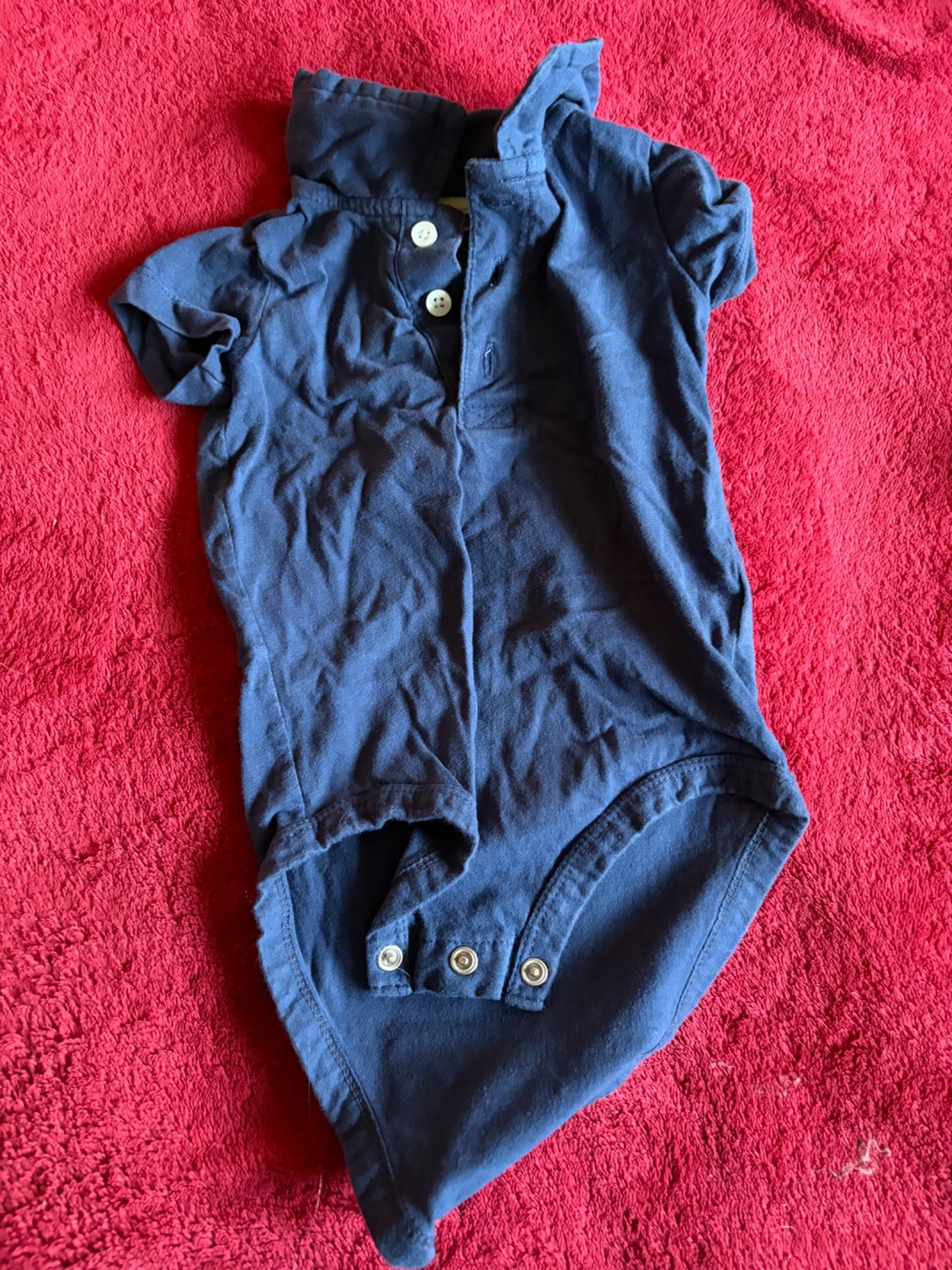 3pc Collared Onesie Bundle 6-9m, Kids 9 Month (6-9M)