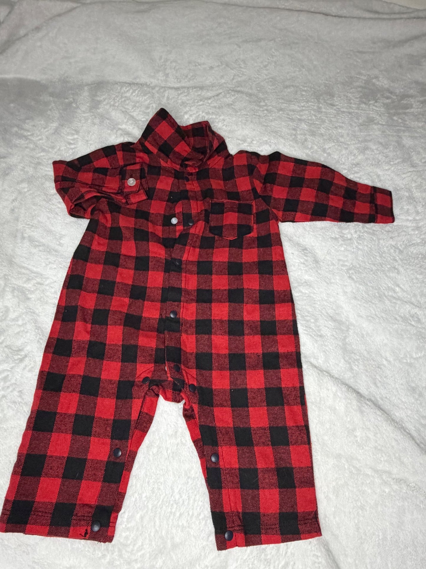 3pc Plaid Bundle 3-6m , Kids 6 Month (3-6M)