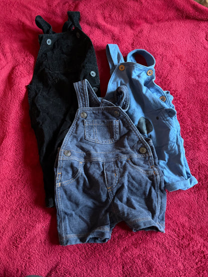 3pc Overalls Bundle 6-9m, Kids 9 Month (6-9M)