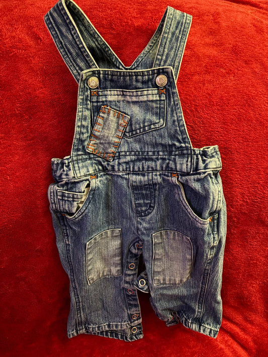 Denim Overalls 6m, Kids 6 Month (3-6M)