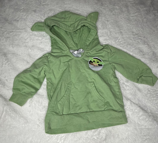 6m Star Wars Hoodie - Baby Yoda, Kids 6 Month (3-6M)