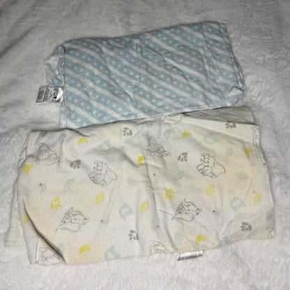 Elephant Themed Swaddle + Receiving Blanket Bundle