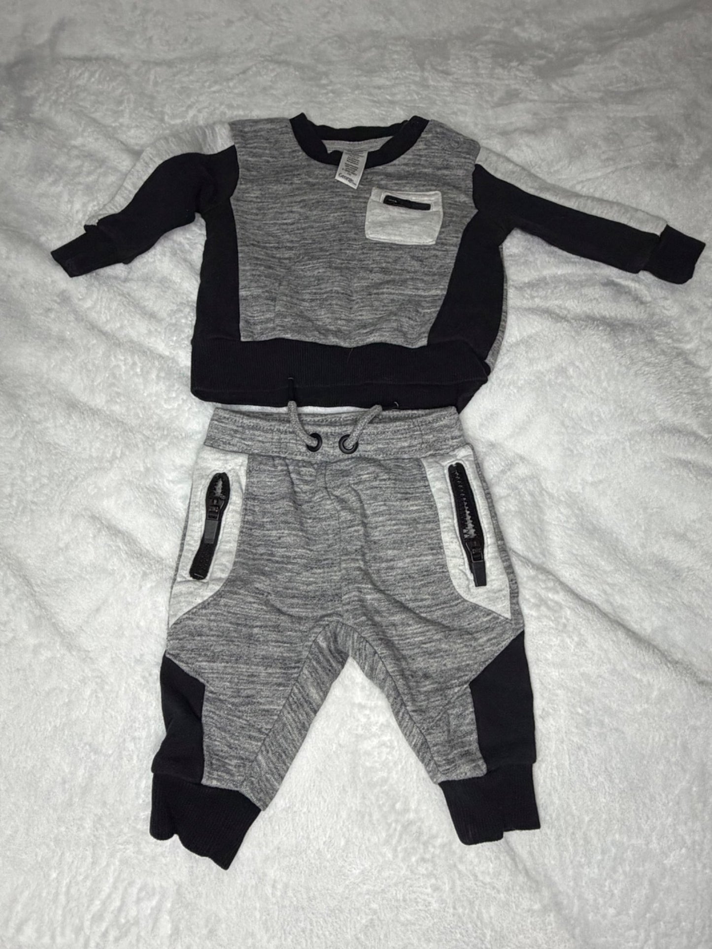 2pc George Jogger Suit 3m, Kids 3 Month (0-3M)
