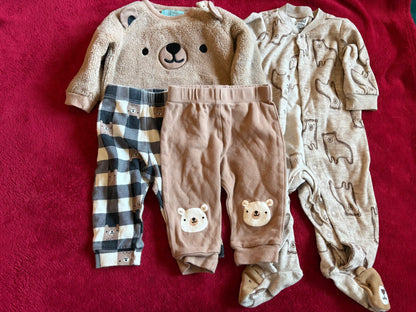 4pc Mixed “Bear” Bundle 3-6m, Kids 6 Month (3-6M)
