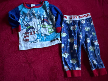 4pc - 2 sets of Joe Boxer Pajamas 6m , Kids 6 Month (3-6M)