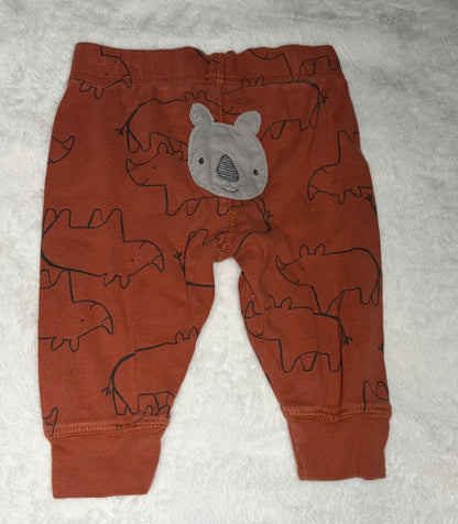 Carters 3pc Rhino Set 3m, Kids 3 Month (0-3M)