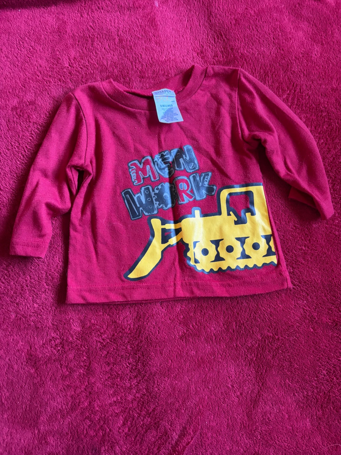 3pc Long Sleeve Shirt Bundle 6m, Kids 6 Month (3-6M)