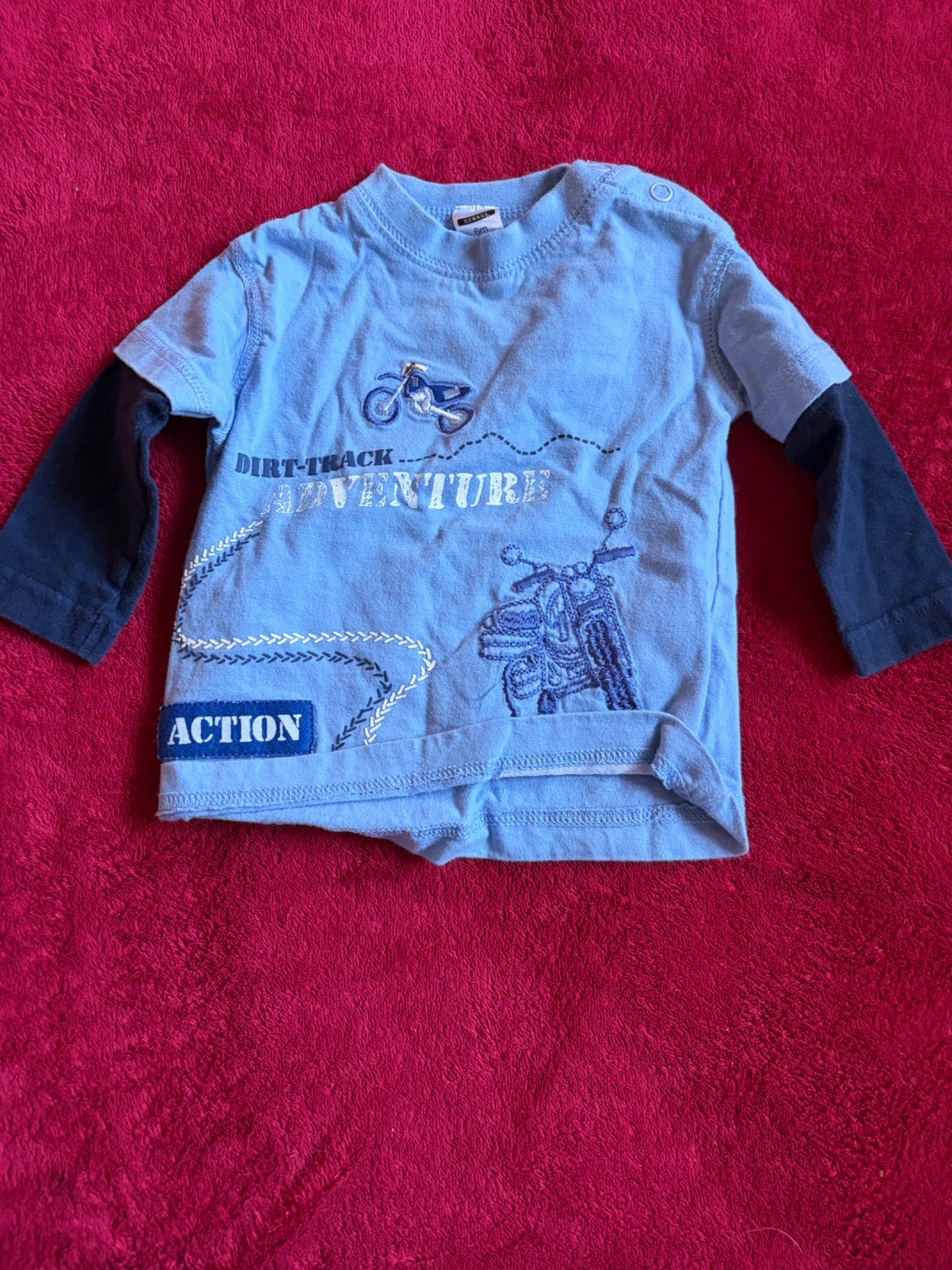 3pc Long Sleeve Shirt Bundle 6m, Kids 6 Month (3-6M)