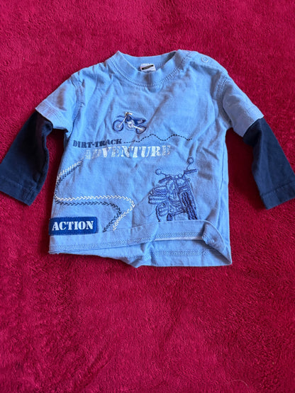 3pc Long Sleeve Shirt Bundle 6m, Kids 6 Month (3-6M)