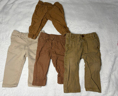4pc 9m Pants Bundle, Kids 9 Month (6-9M)