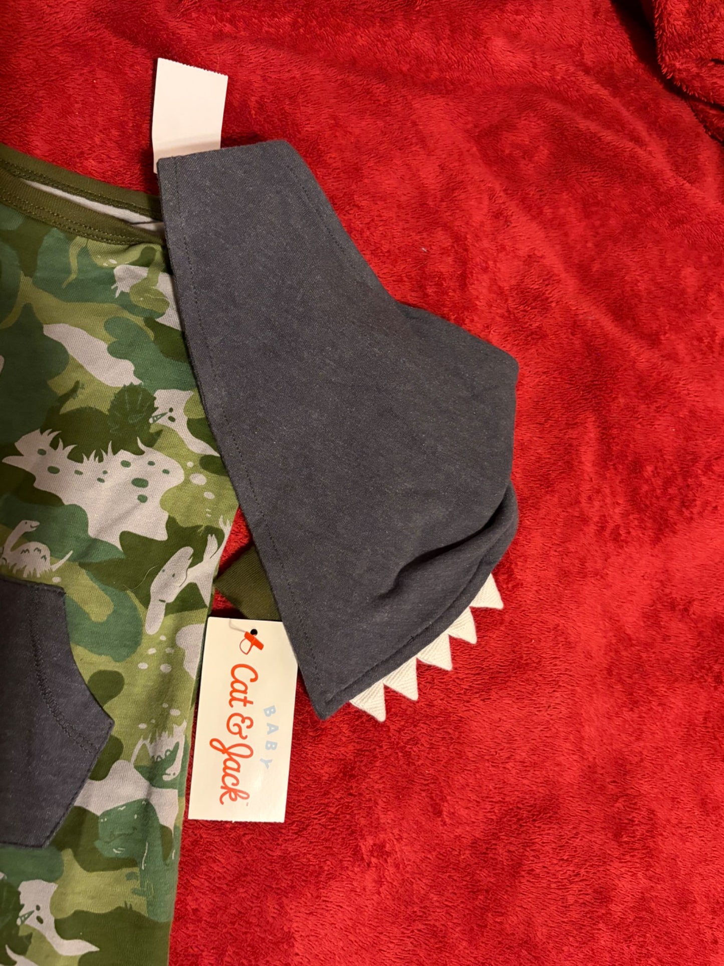 9m Cat and Jack Baby Dinosaur Romper and Bib Set (1), Kids 9 Month (6-9M)