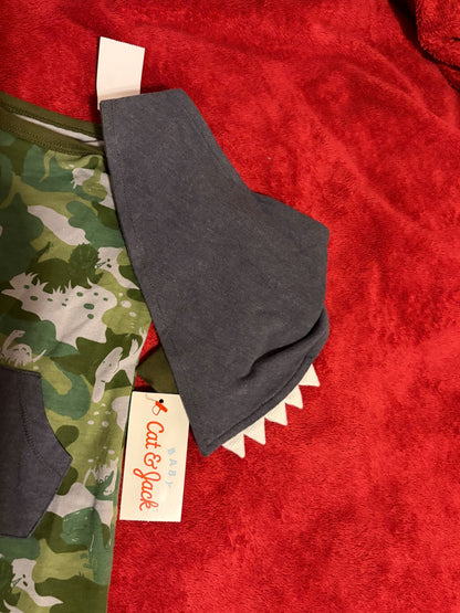 9m Cat and Jack Baby Dinosaur Romper and Bib Set (1), Kids 9 Month (6-9M)