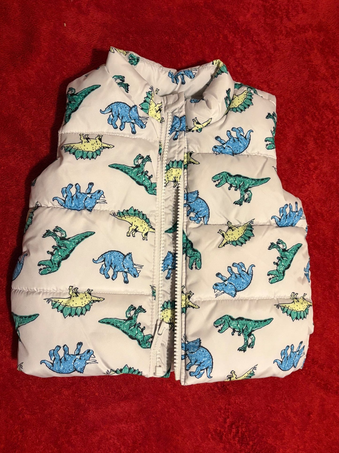 Old Navy Puffy Dinosaur Vest 12m, Kids 9 Month (6-9M)