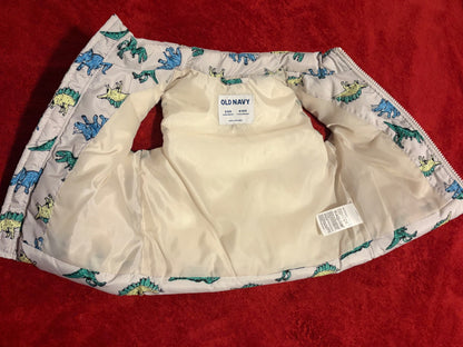 Old Navy Puffy Dinosaur Vest 12m, Kids 9 Month (6-9M)