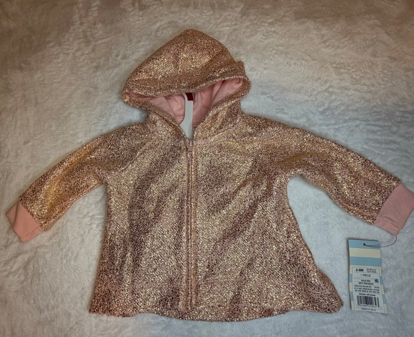 6m Sparkly Hoodie NWT, Kids 6 Month (3-6M)