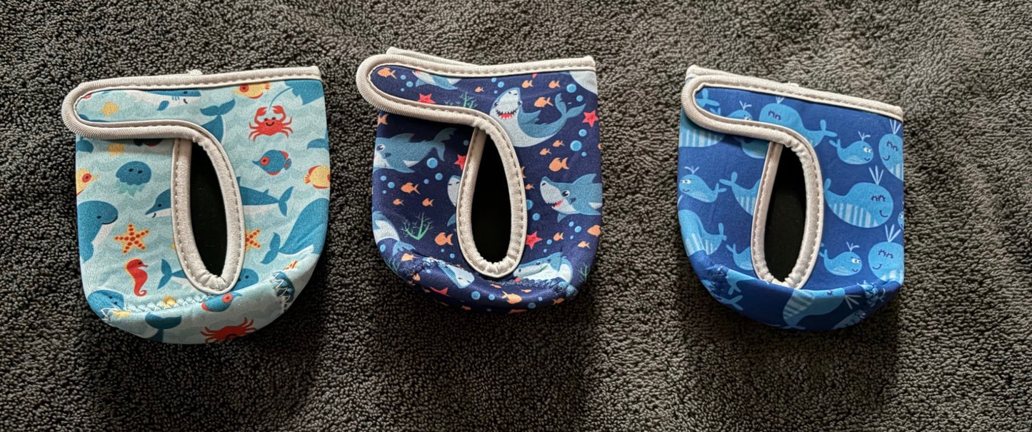 NWOT kids water bottle/cup sleeves x3 - underwater