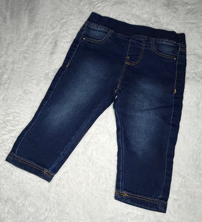 4pc “Denim” Pants Bundle - Leggings and Jeans 9m , Kids 9 Month (6-9M)