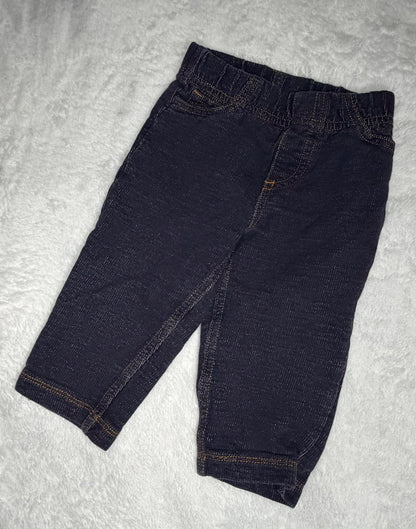 4pc “Denim” Pants Bundle - Leggings and Jeans 9m , Kids 9 Month (6-9M)
