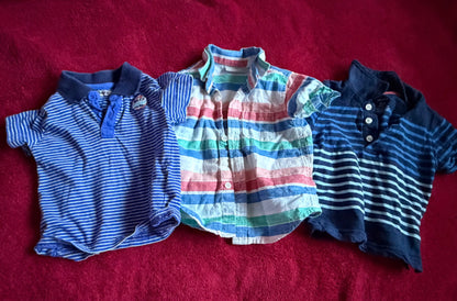 3pc Collared Shirt Bundle 9m, Kids 9 Month (6-9M)