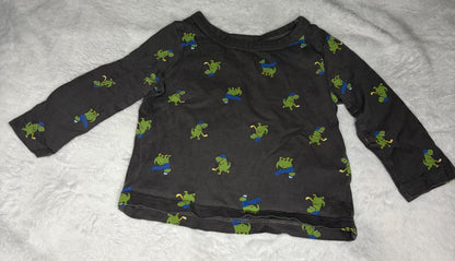 3pc Dinosaur Theme Long Sleeve Shirt Bundle 6-12m, Kids 9 Month (6-9M)