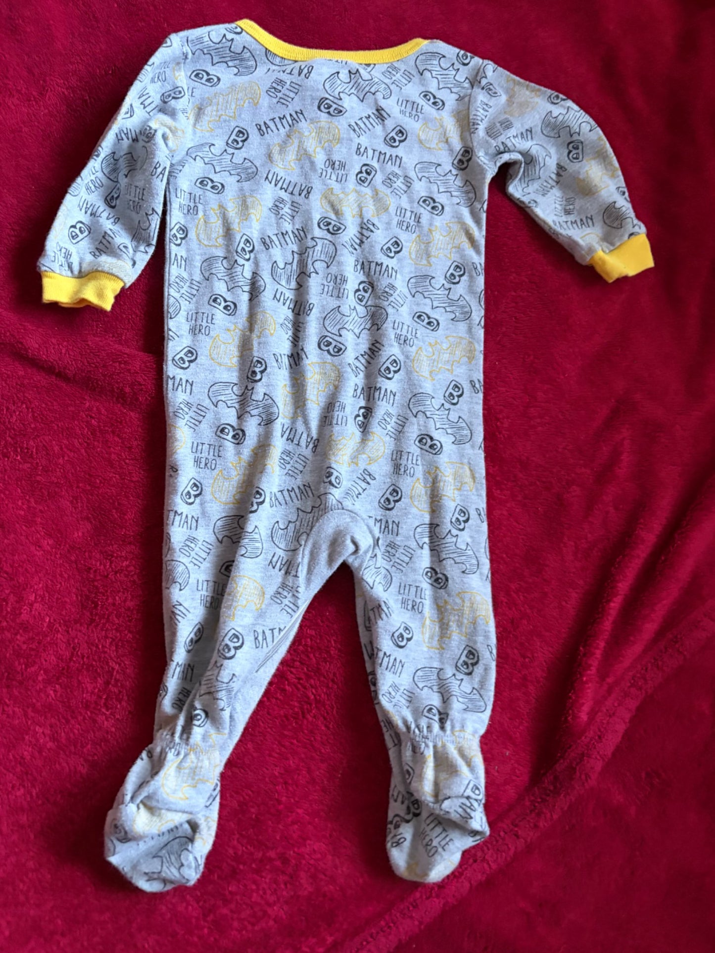 2pc DC Comics Batman 6-12m Bundle - Onesie & Sleeper, Kids 9 Month (6-9M)