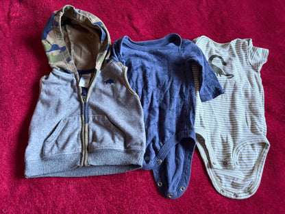 3pc Dinosaur Mixed Bundle - 6m, Kids 6 Month (3-6M)