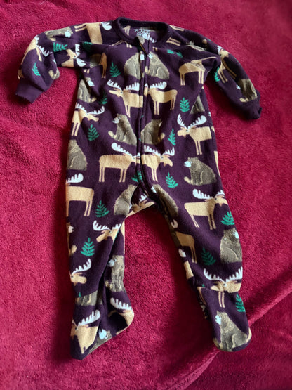 3pc 6m Fleece Sleeper Bundle , Kids 6 Month (3-6M)