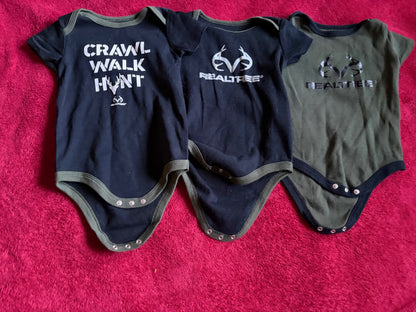 Real Tree 3pc Onesie Bundle 12m, Kids 12 Month (9-12M)