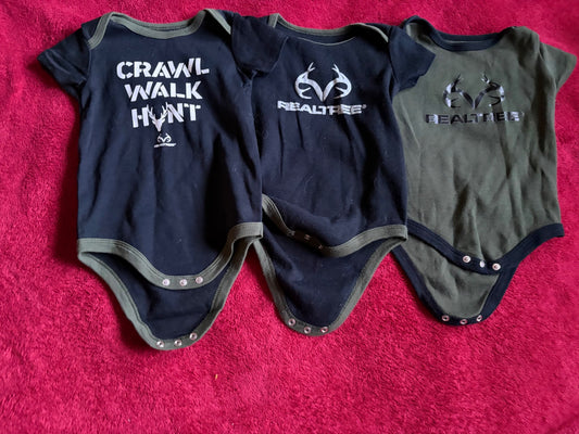 Real Tree 3pc Onesie Bundle 12m, Kids 12 Month (9-12M)