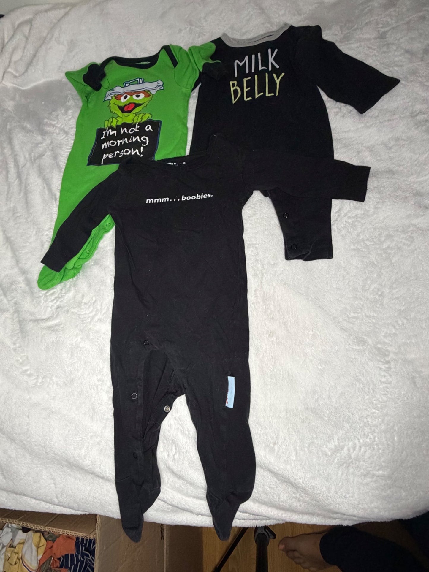 3pc - Silly Sayings Romper/Sleeper Bundle 6m, Kids 6 Month (3-6M)