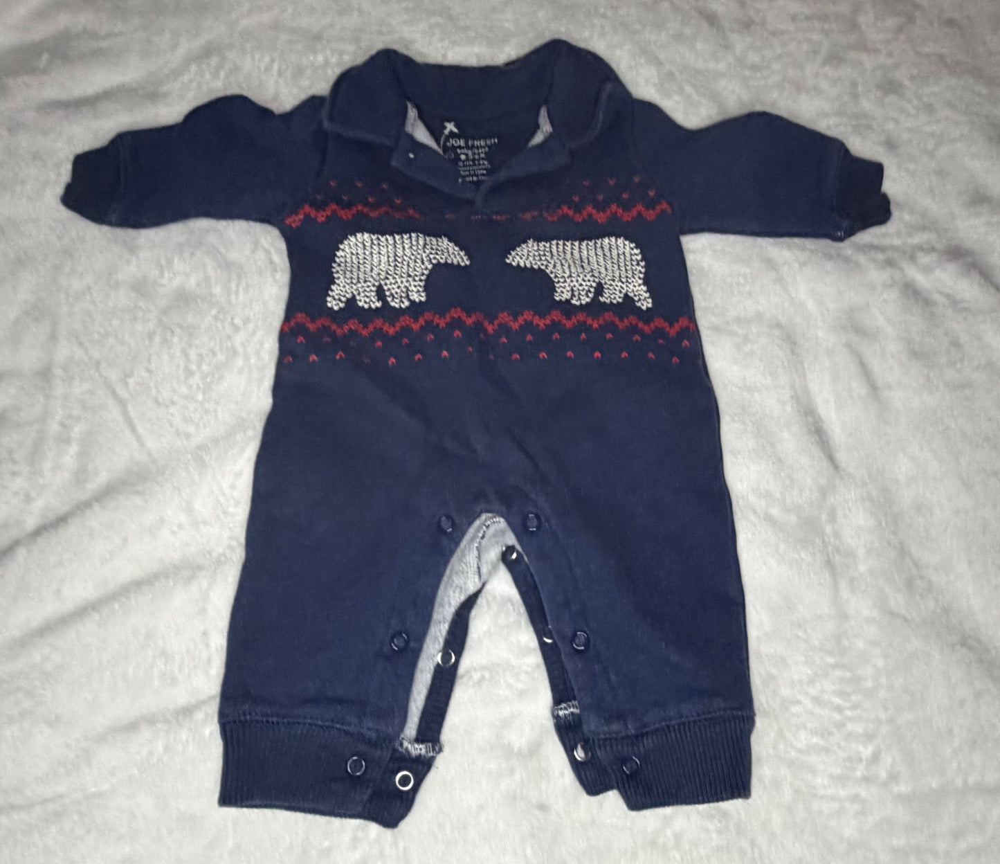 Comfy Blue Romper Bundle 3pcs 6m , Kids 6 Month (3-6M)