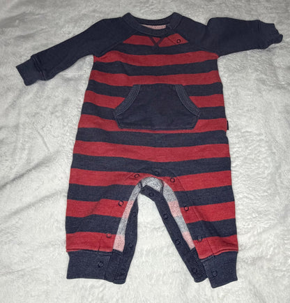 Comfy Blue Romper Bundle 3pcs 6m , Kids 6 Month (3-6M)