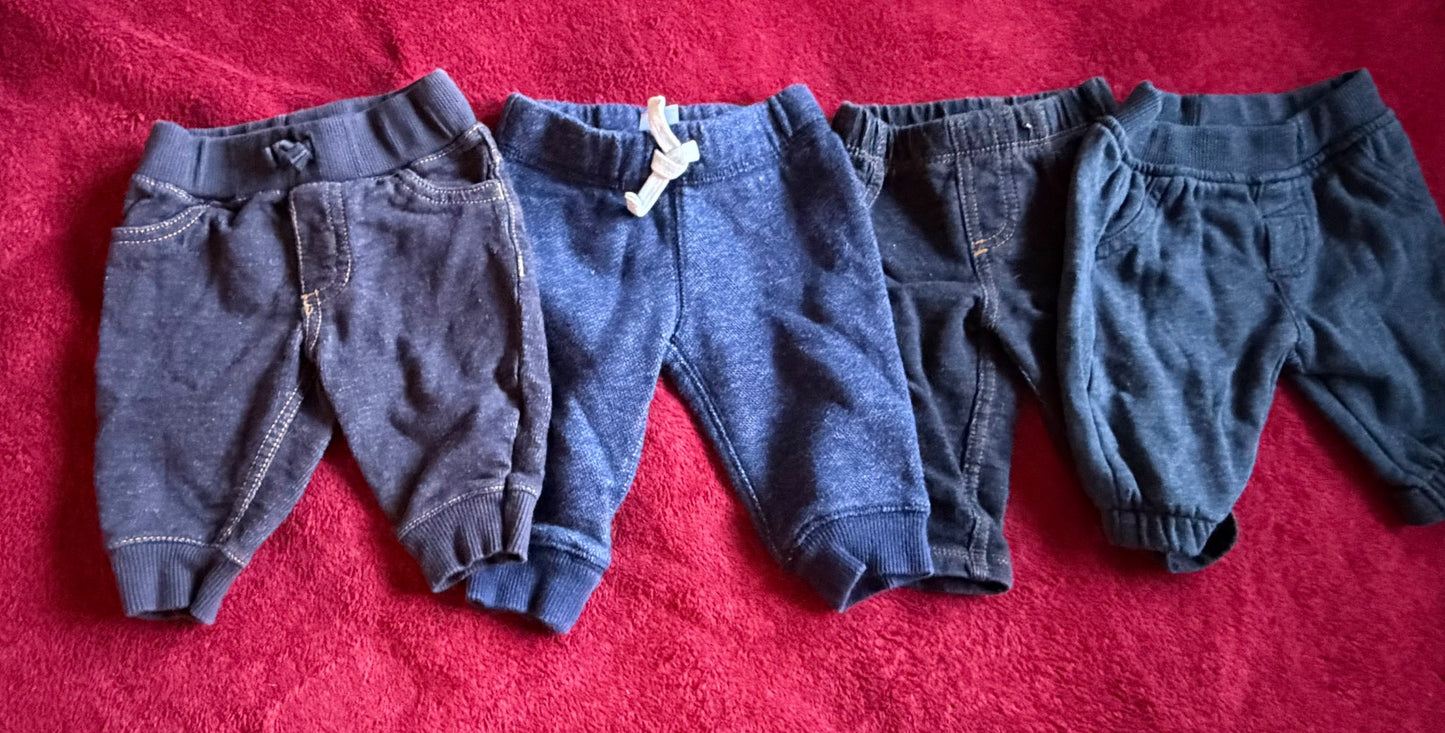 3m Pants Bundle 4pcs , Kids 3 Month (0-3M)