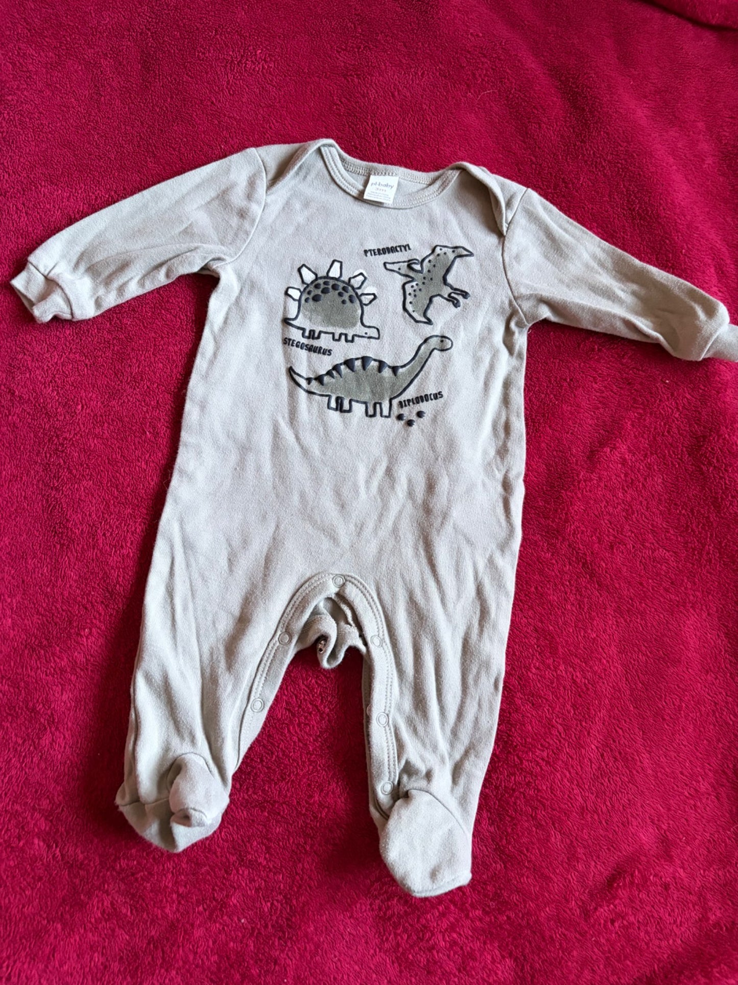 3 pc - 3m Dinosaur Sleeper Bundle, Kids 3 Month (0-3M)