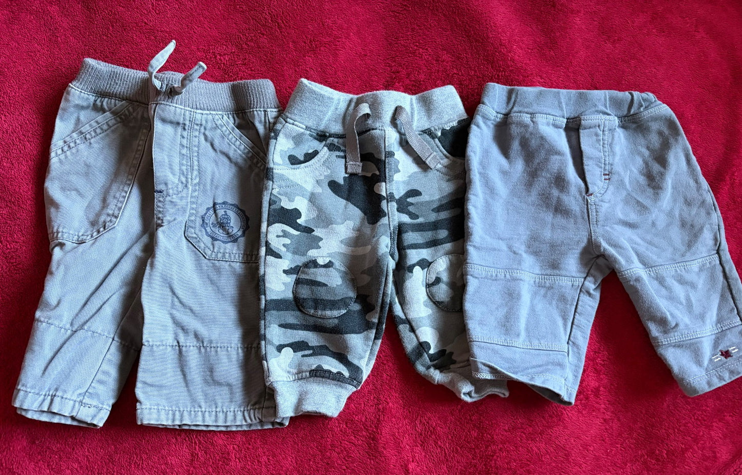 3pc 3m Grey Pants Bundle , Kids 3 Month (0-3M)