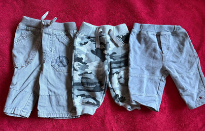 3pc 3m Grey Pants Bundle , Kids 3 Month (0-3M)
