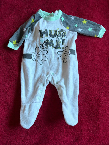 2pc Disney Baby 3m Fuzzy Sleeper Bundle - Stitch & Mickey, Kids 3 Month (0-3M)