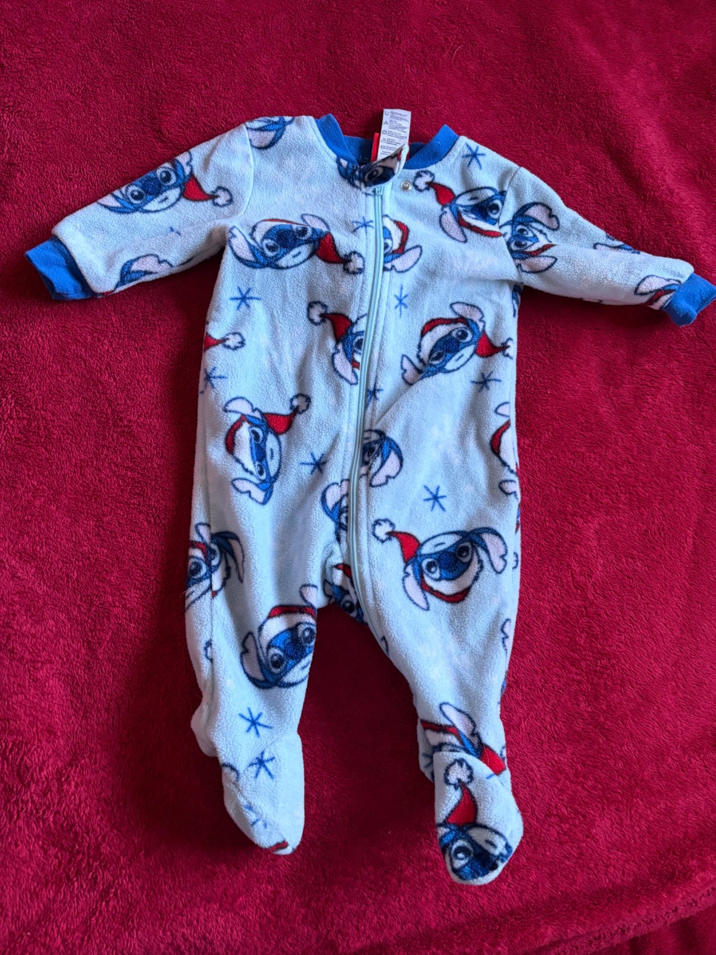 2pc Disney Baby 3m Fuzzy Sleeper Bundle - Stitch & Mickey, Kids 3 Month (0-3M)