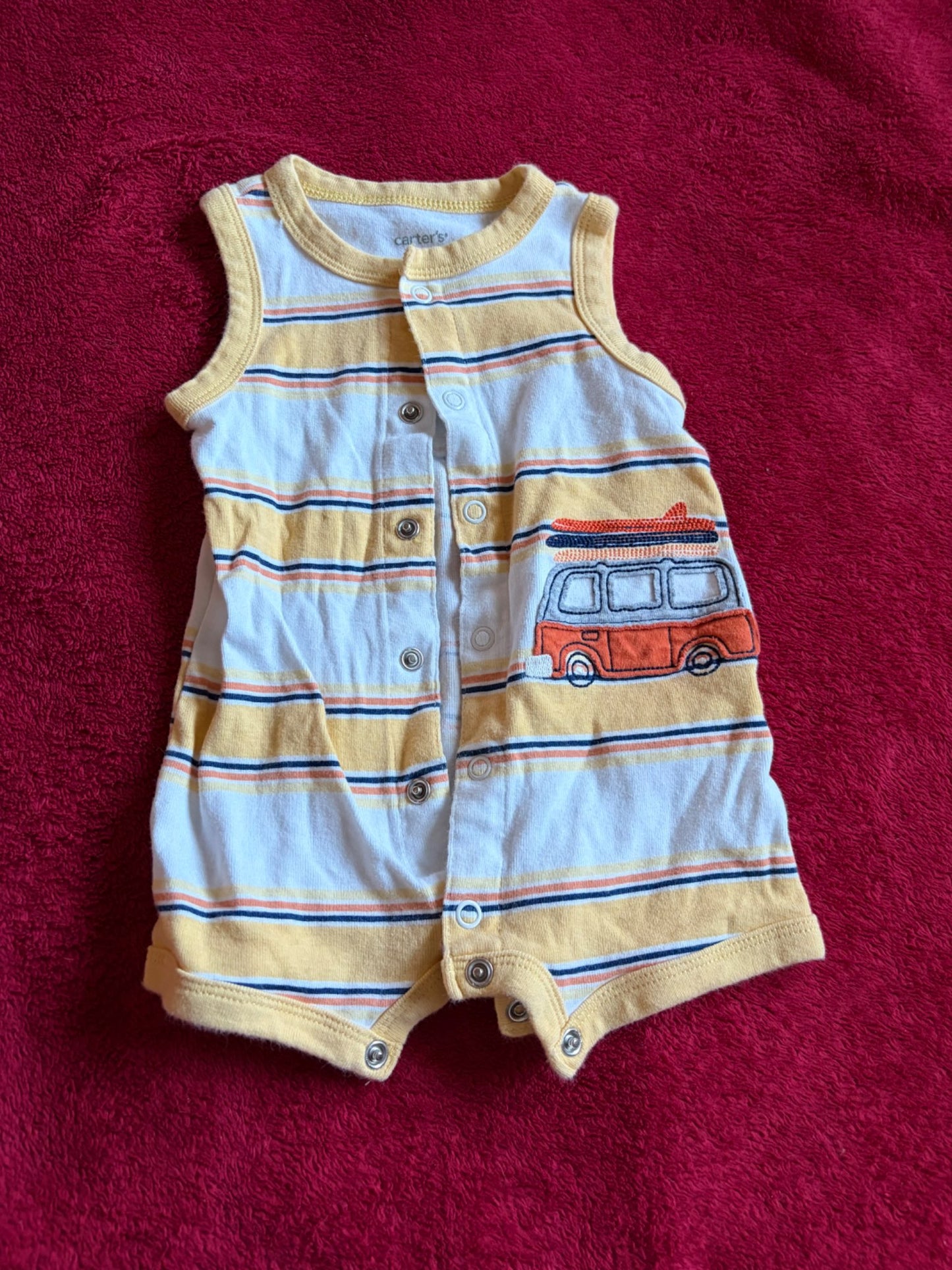 2pc Sleeveless and Short Sleeve Romper Bundle 3m , Kids 3 Month (0-3M)