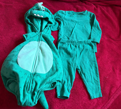 Carters 6m Dinosaur Costume - 3pcs, Kids 6 Month (3-6M)