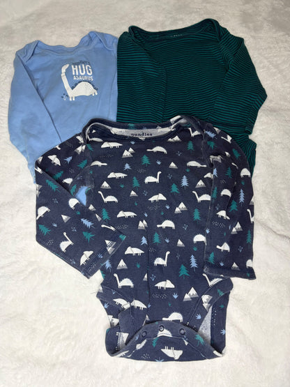 3pc 24m Dinosaur Oneise Bundle  , Kids 24 Month (18-24M)