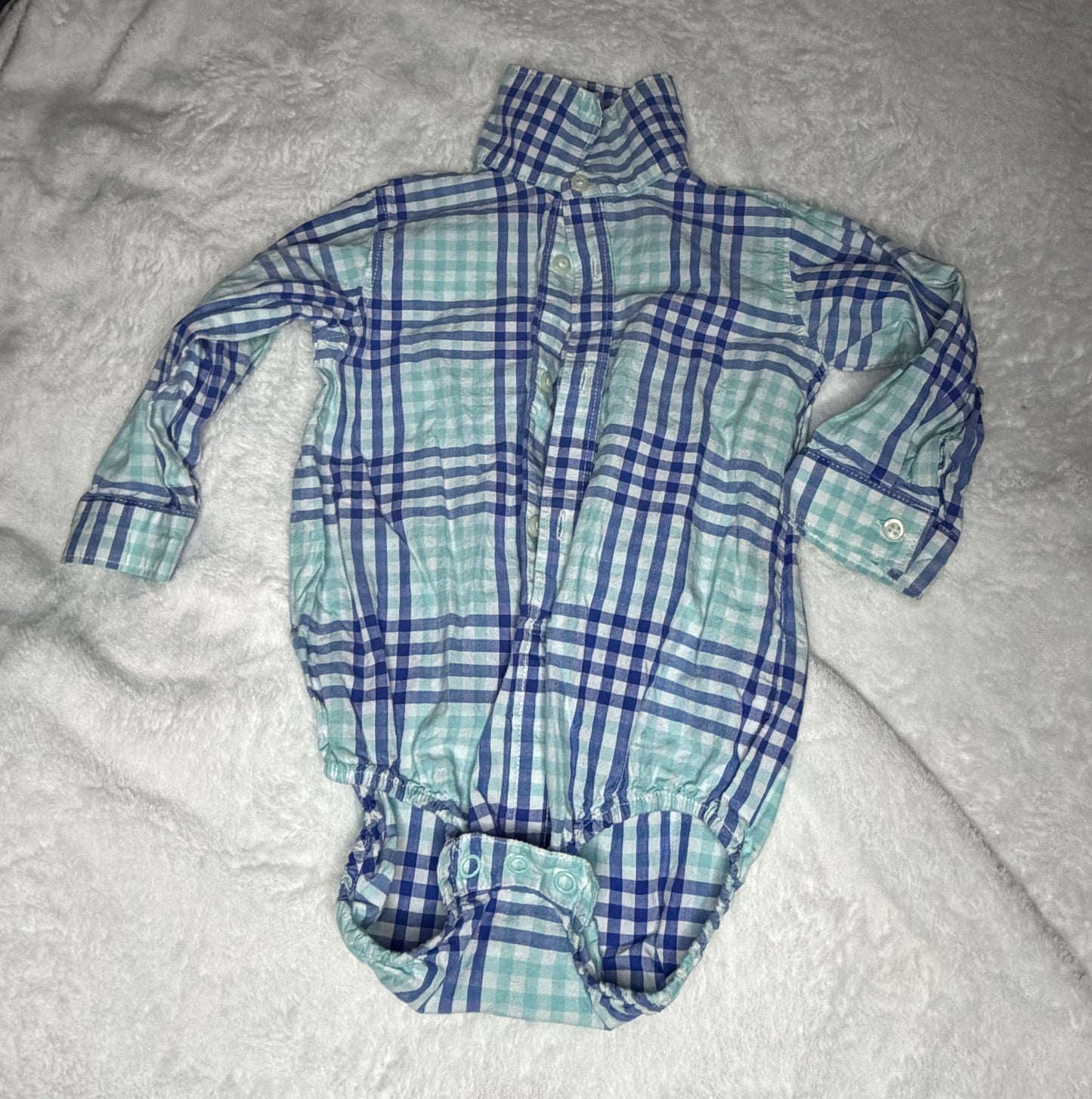 18m Checkered Onesie , Kids 18 Month (12-18M)